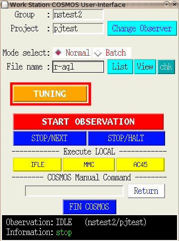 Tuning Button COSMOS